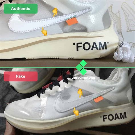 off white nike zoom fly real vs fake|nike off white foam black.